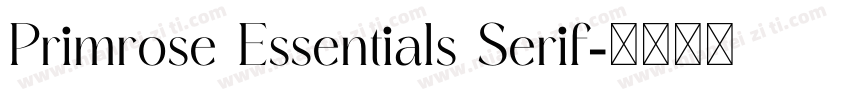 Primrose Essentials Serif字体转换